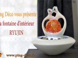 Fontaine d'intérieur luminseuse blanche/orangé RYUJIN
