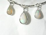 Ethiopia opal and Sterling silver necklace