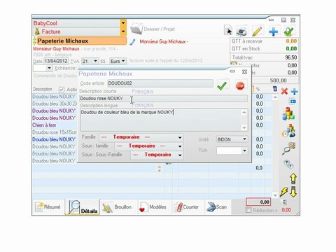 Documents - Optimizze: Création rapide d'un article - ERP - v16