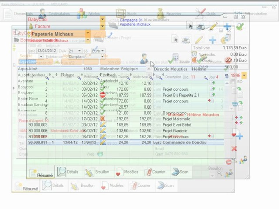 Documents - Optimizze: Encodage d'une lettre jointe - ERP - v16