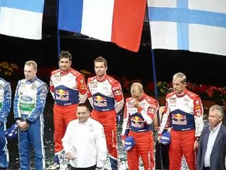 cérémonie d'arrivée rallye de France 2012