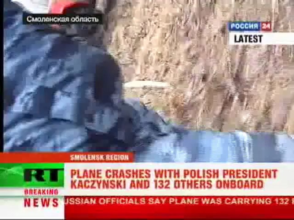 First on-site video of plane crash that killed Polish president Lech Kaczynski - Peter Lavelle
