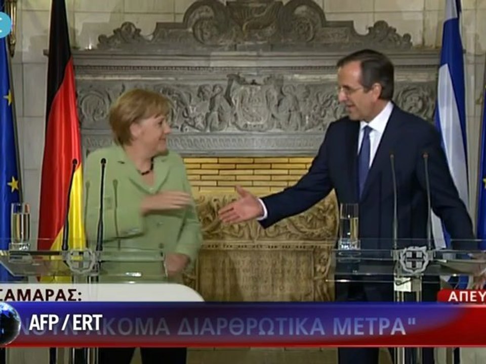 Grèce: Merkel "veut que la Grèce reste dans l'euro"