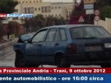 Incidente automobilistico sull'Andria-Trani - 9 ottobre 2012