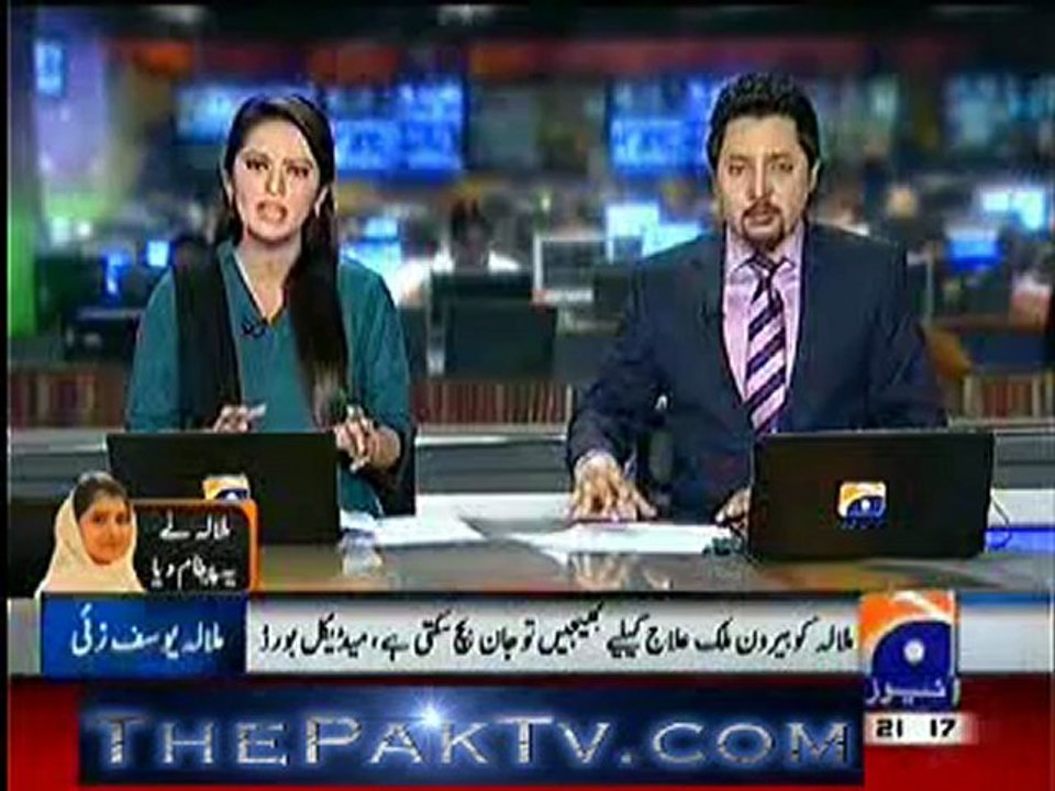 Geo News 9pm Bulletin - 9th October 2012 - Part 1
