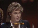 Andy Gibb accepts Favorite Pop Album award for the Bee Gees American Music Awards 1980