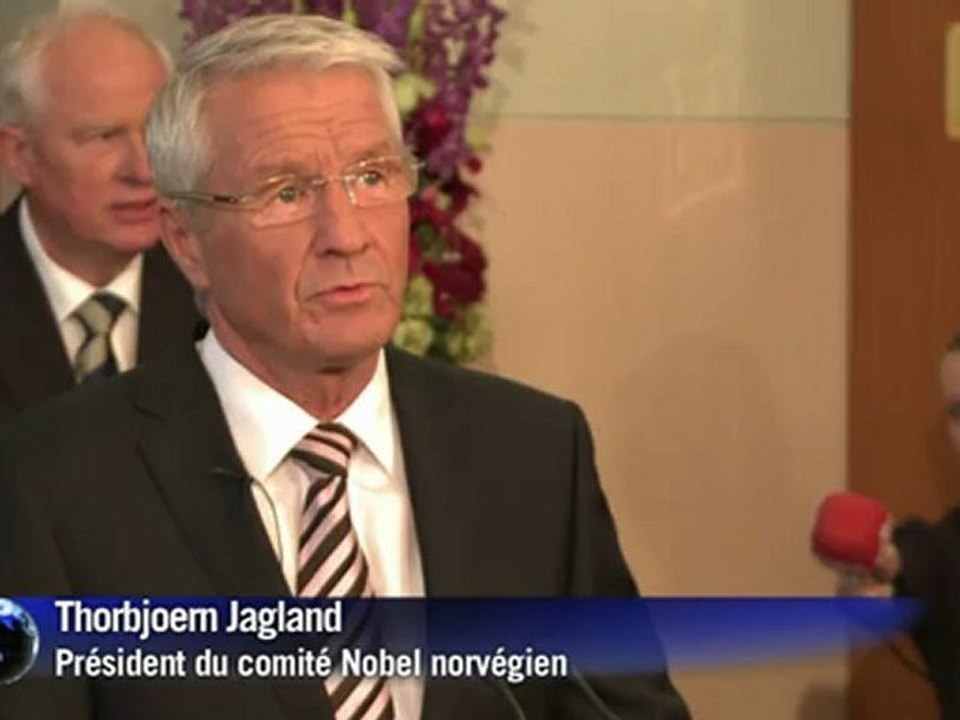 Annonce du prix Nobel de la Paix à l'Union européenne