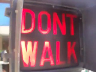 Eagle text pedestrian signal