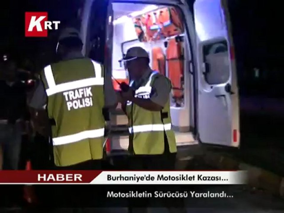Burhaniye'de Motosiklet Kazası... Motosiklet Sürücüsü Yaralandı...