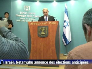 Israël: Netanyahu annonce des élections anticipées