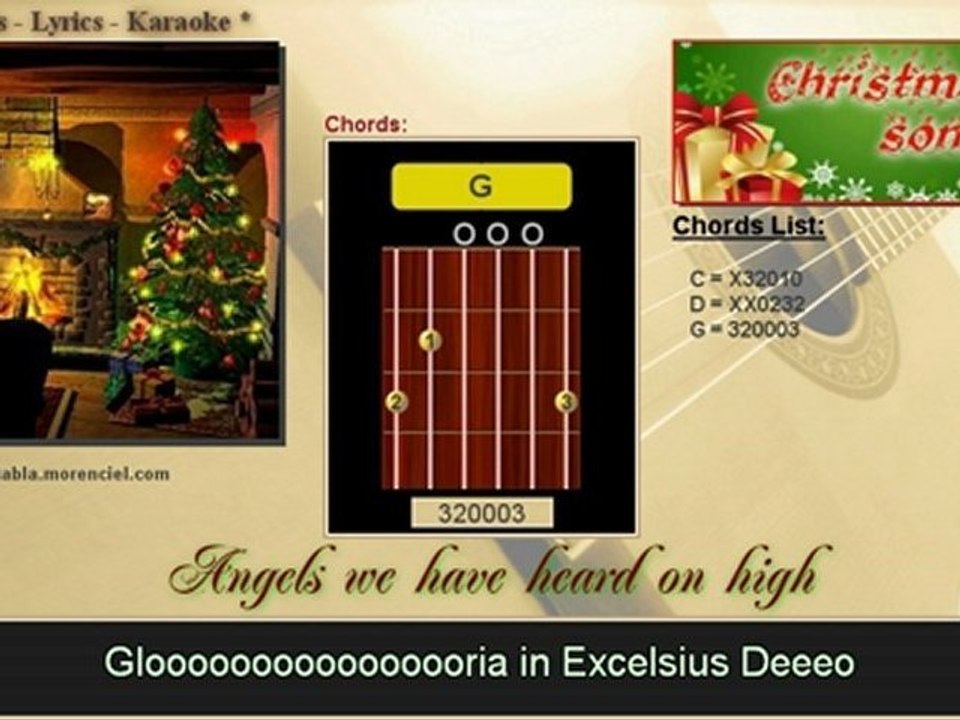 Chords and lyrics - Angels we have heard on high (Cover) (Karaoke, no vocal)