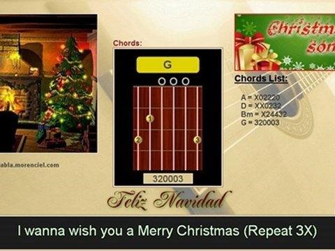 Chords and lyrics - Feliz Navidad (Karaoke, no vocal)