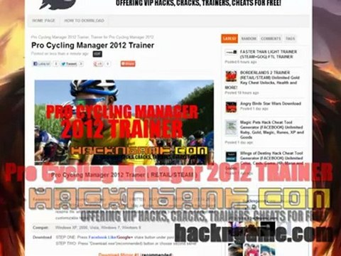 Pro Cycling Manager 2012 Trainer ( RETAIL/STEAM ) Unlimited Stamina etc.