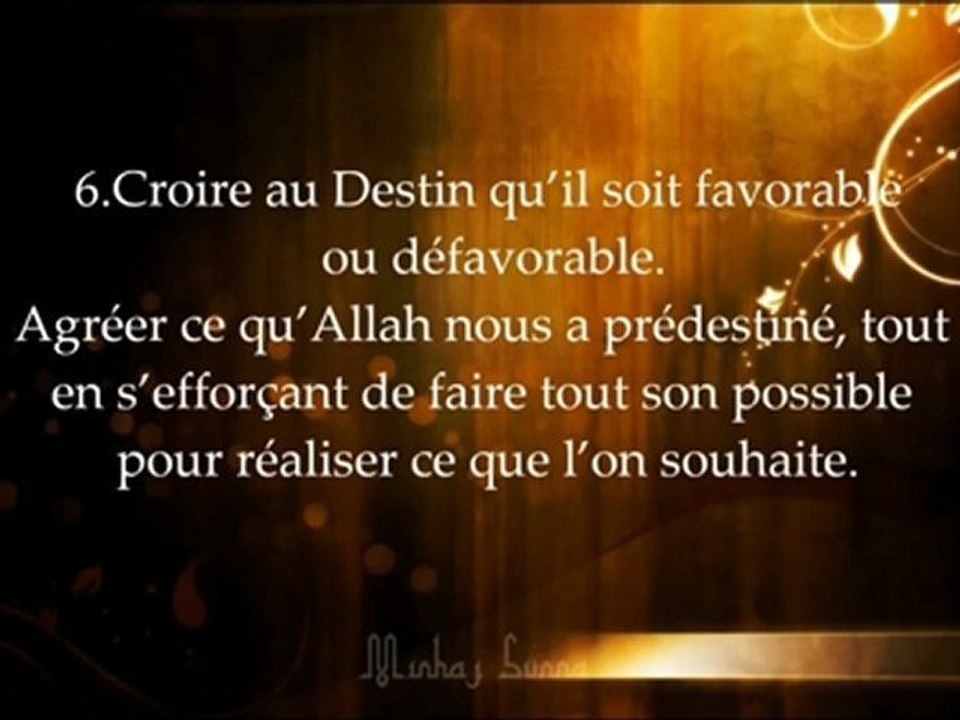 La croyance du muslim - les piliers de la foi