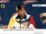Rueda de prensa de Henrique Capriles Radonsky (09-10-2012) Respuesta a periodista oficialista