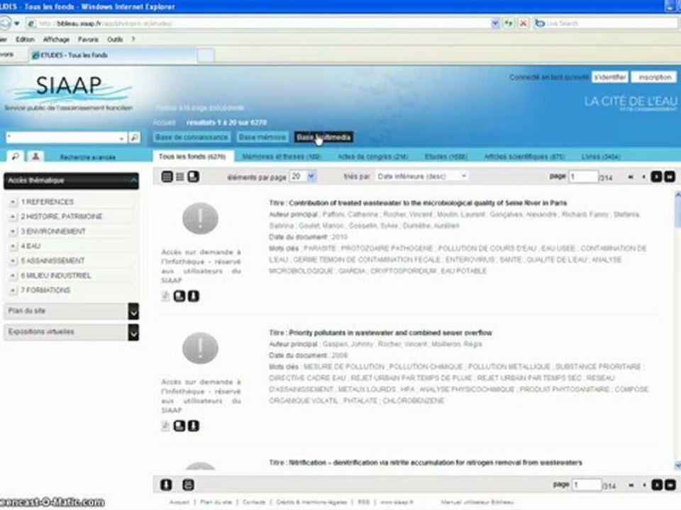 Tutoriel vidéo pour s'inscrire à BibliEau