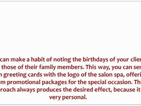 Bold Spa Salon Marketing Ideas - The Key to Success in This Business