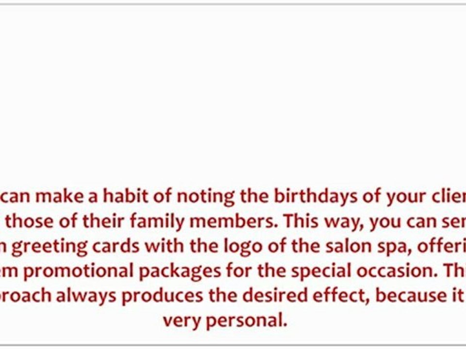 Bold Spa Salon Marketing Ideas - The Key to Success in This Business