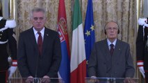 Roma - President Giorgio Napolitano and the President Tomislav Nikolic (09.10.12)