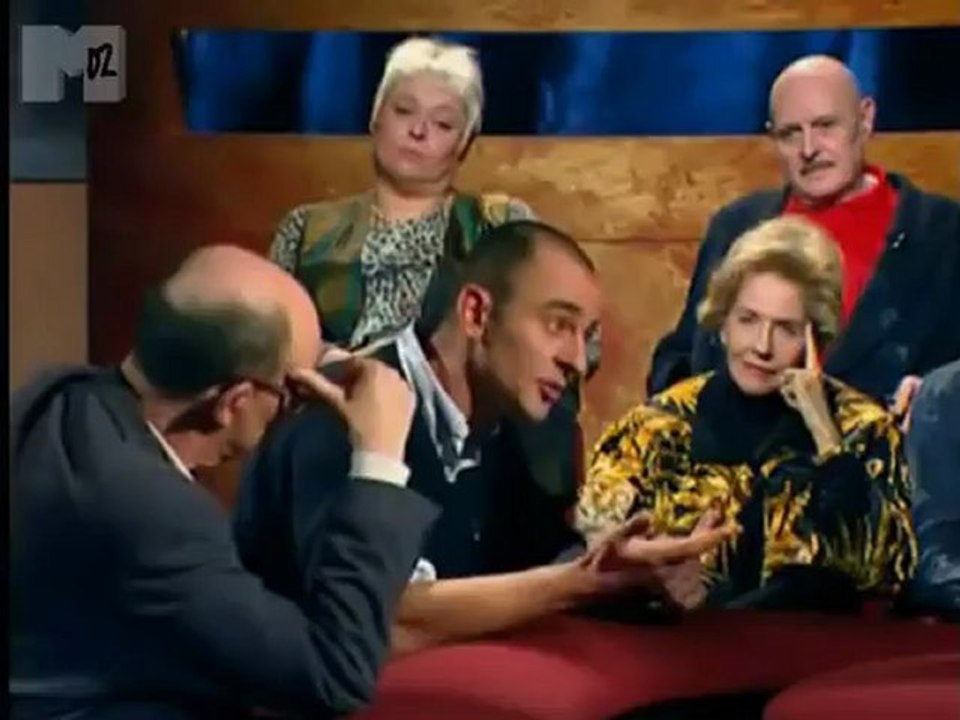 Professeur Choron face a un militant d_Act up.