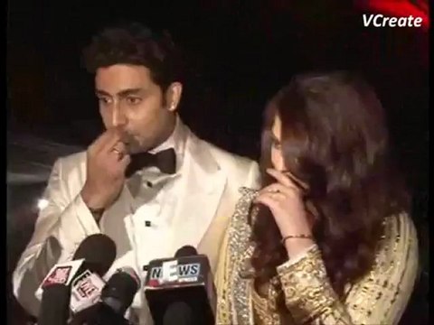Abhishek and Aishwarya Rai at Amitabh Bachchan's birthday party