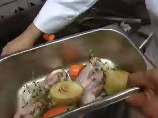 Mini-Pork Knuckle with Barley and Chanterelle Mushrooms in a Cream Sauce | Euromaxx