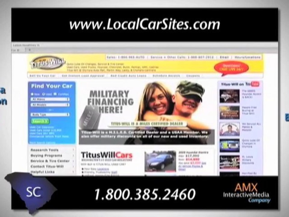 INTERNET MARKETING Columbia, Lexington, Irmo, SC - CAR DEALER - SEO, VIDEO, ADVERTISING 800.385.2460