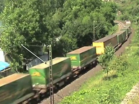 Züge südlich der Loreley, Crossrail 185, 151, Railion 145, Railion 185, DB Cargo 145, DBAG 145, 460