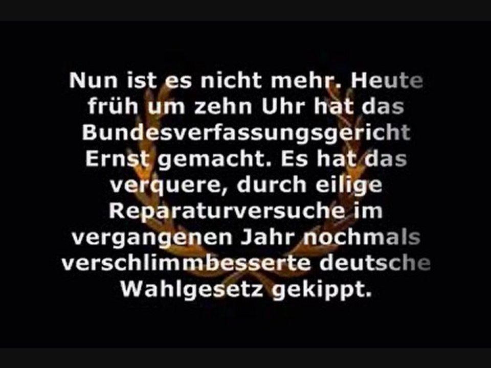 BVG-Urteil 25.07.2012 Entzieht der BRD-Direktion das Recht auf Steuergeld! - YouTube