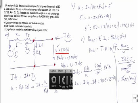 Maquinas electricas motor excitacion compuesta fuerza contraelectromotriz