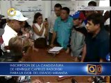 En Video: Capriles se inscribe como candidato a las elecciones regionales