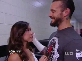 AJ Lee  CM Punk Backstage Segment