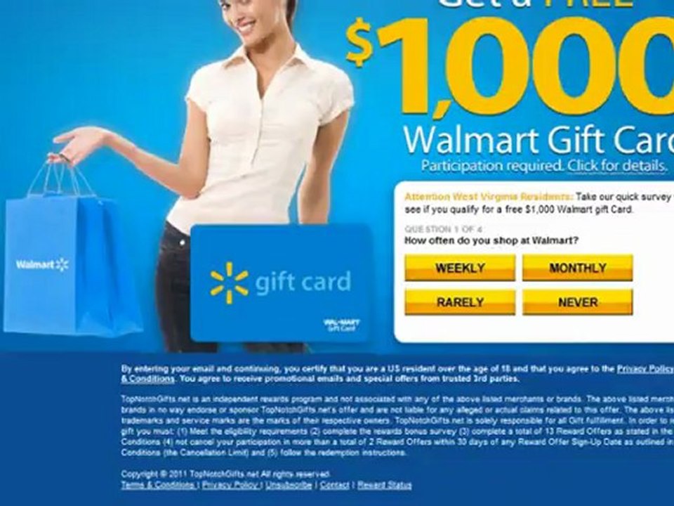 Attention Shoppers - Claim your Wal-Mart Gift Card!