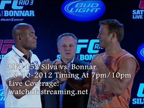 The Live UFC 153 Fight- Silva vs Bonnar Sat 13 Oct