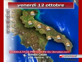 Previsioni del tempo, venerdì 12 ottobre
