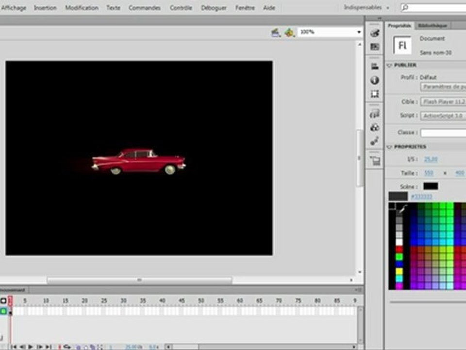 Adobe Flash CS6 : Ombre portée - Vidéo Dailymotion