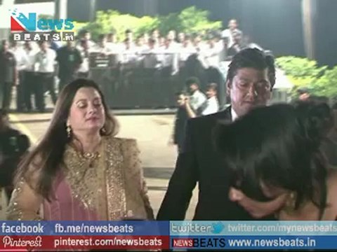 Anil Ambani and Aadesh Shrivastav @ Amitabh Bachchan Birthday 2012