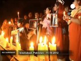Pakistanis hold vigil for teenage activist... - no comment