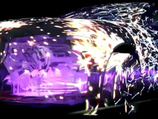 3D Mapping on a transparent Jaguar car Full HD - Night Sequence