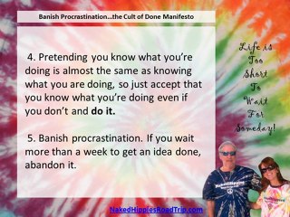 Banish Procrastination...the Cult of Done Manifesto