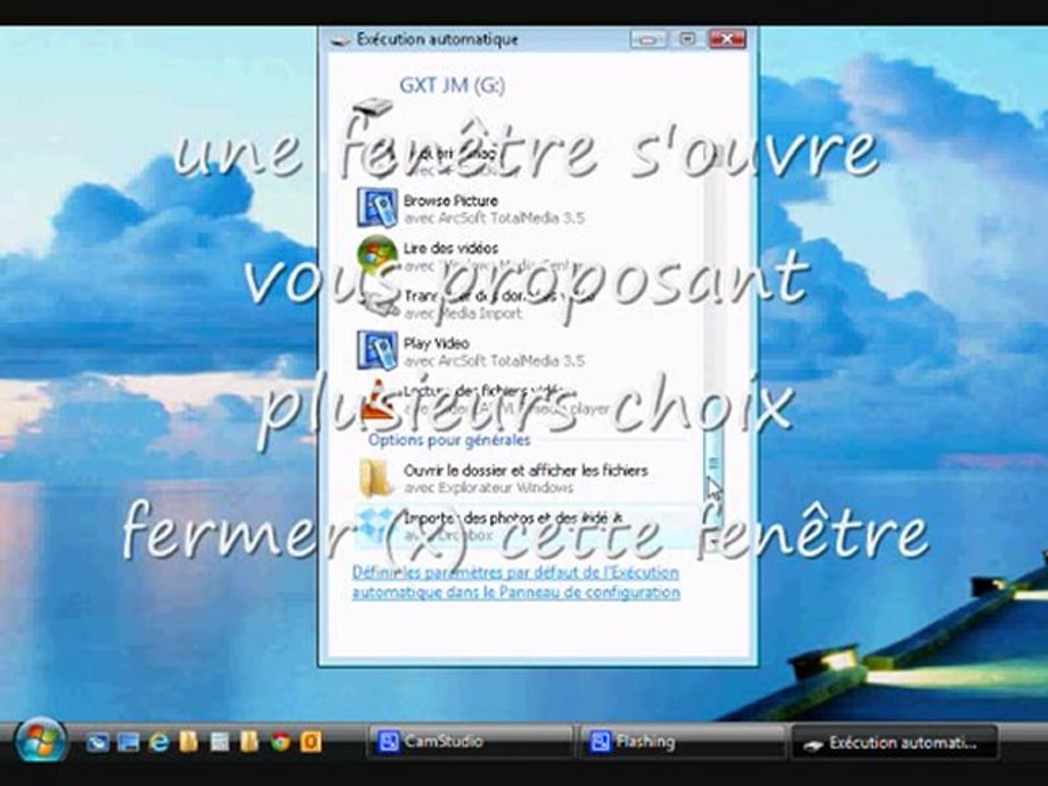 Sauvegarde de dossier sur une CLE USB