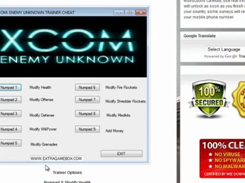 X COM TRAINER