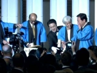 Sake diplomacy at IMF World Bank meeting in Japan