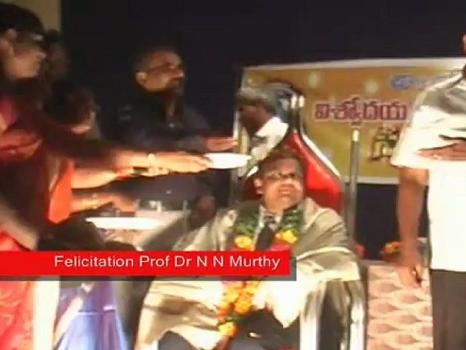 N N Murthy felicitated by Viswodaya School, Kavali