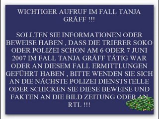 WICHTIGER AUFRUF IM FALL TANJA GRÄFF  ?!