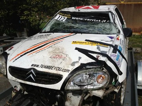 Sortie de route David Brot/Eloi Gallaire - Es3 Rallye Vosgien 2012