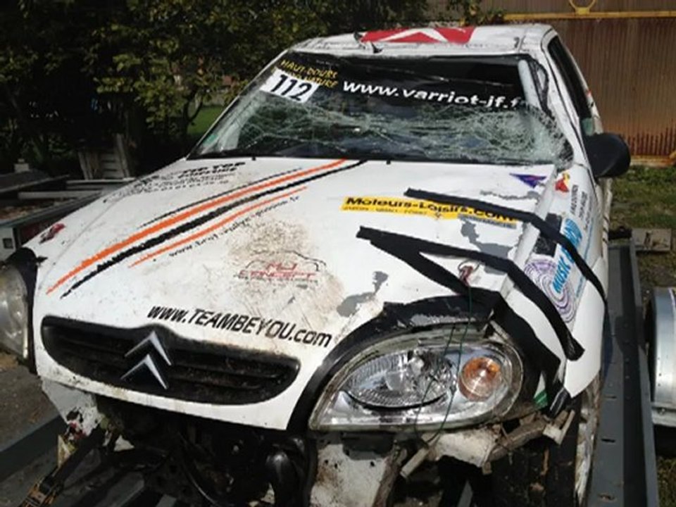 Sortie de route David Brot/Eloi Gallaire - Es3 Rallye Vosgien 2012