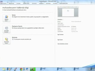 word 4 durum araç çubuğu özelleştirmee