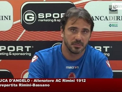 Icaro Sport. Rimini-Bassano, il prepartita di Luca D'Angelo