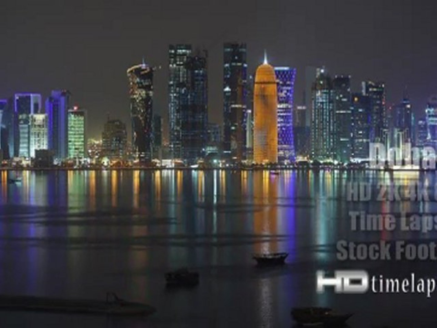 Doha, Qatar - HD 2K 4K 8K Video Time Lapse Stock Footage Royalty-Free